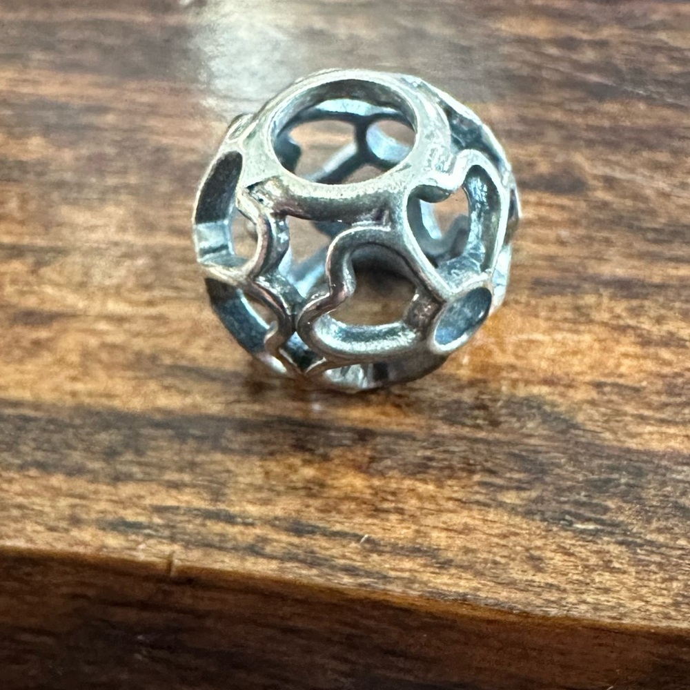 Silver Heart Charm Bead